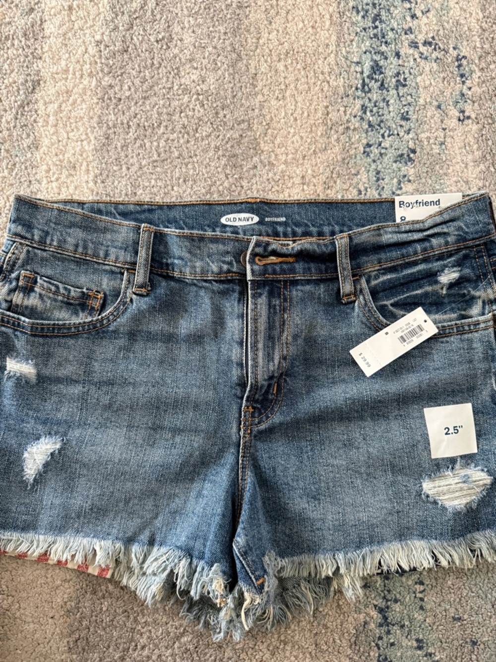 Old Navy Light Blue Denim Cutoff Shorts with Star Liner